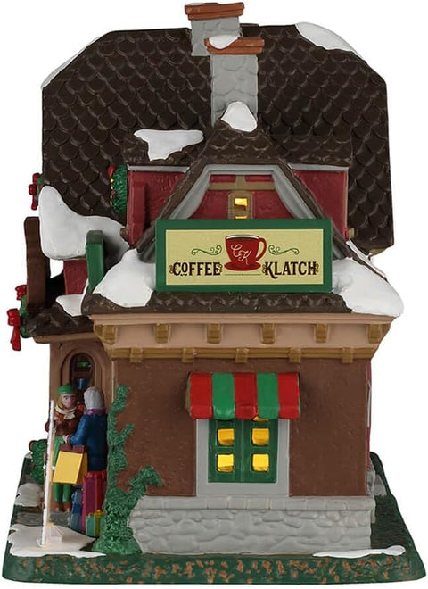 LEMAX Edificio luci led "Coffee Klatch" in porcellana H17x21x11.5 cm