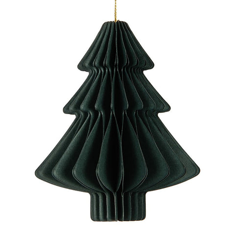 Clayre & Eef Decoro natalizio in carta a forma di albero di natale verde D9 H10 cm