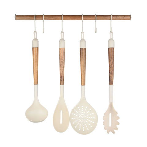 Estia Home Appendi utensili da parete cucina con 6 Ganci "Allure" 42x2.5 cm
