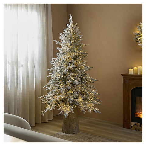 EDG Albero di natale innevato pino Cortina 1800 led Ø125 H180 cm