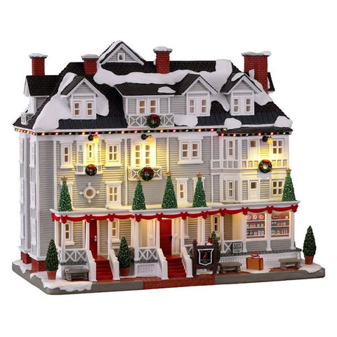 LEMAX LED illuminated building "Red Lion Inn" in polyresin H27 x 32 x 18 cm