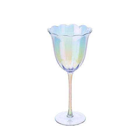 Hervit Set of 2 iridescent glass wine glasses "Fleur" 330 ml