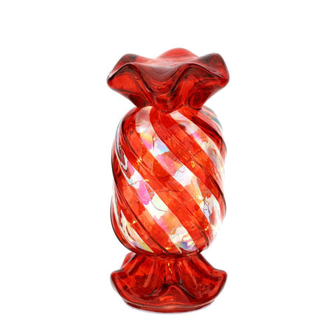 CARAMELLA VETRO ROSSA X'MAS 10X10XH20CM