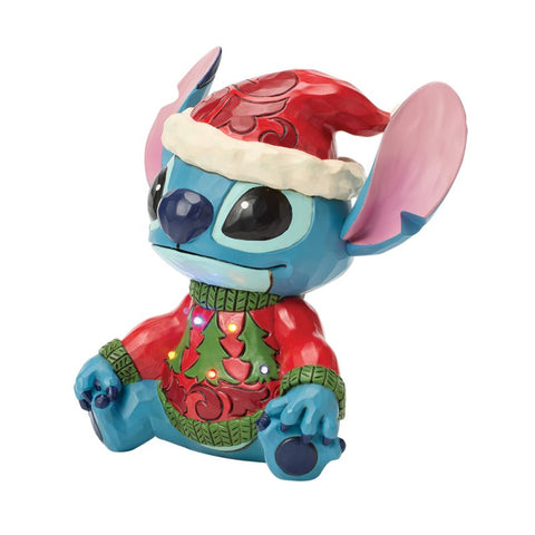 Enesco Disney Jim Shore Statuina di natale Stitch luci led 16x11xH17.5 cm