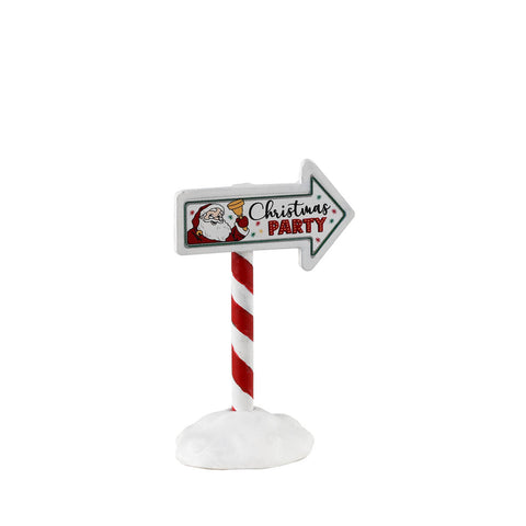 LEMAX "Christmas Party Sign" metal sign H7 x 5 x 3.1 cm
