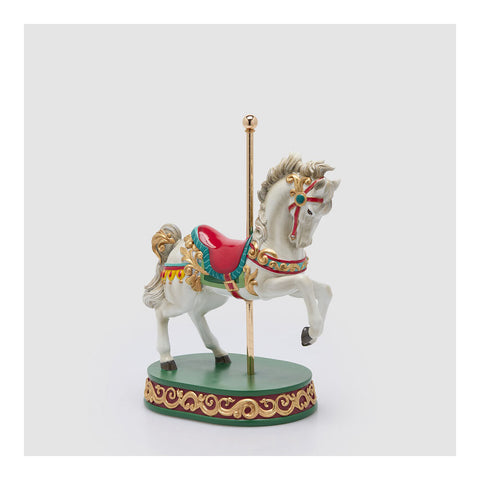 EDG Cavallo a dondolo decoro natalizio in poliresina 30x19xH40 cm