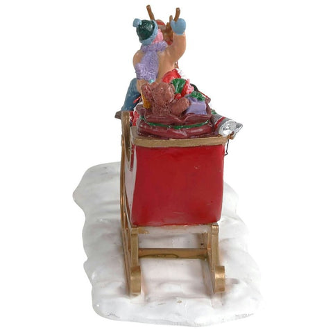 Lemax Santa Claus with sleigh "Santa's Sleigh" in polyresin H7 x 15.3 x 5.7 cm