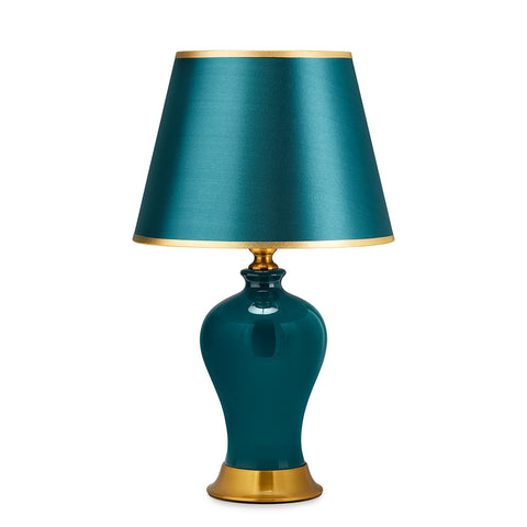 Fade Ceramic Lamp with Lampshade "Mandir" 30xH51 cm