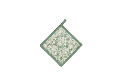 Nuvole di Stoffa Presina natalizia "SILENT GOLD" cotone verde 18x18 cm 2 varianti (1 unità)