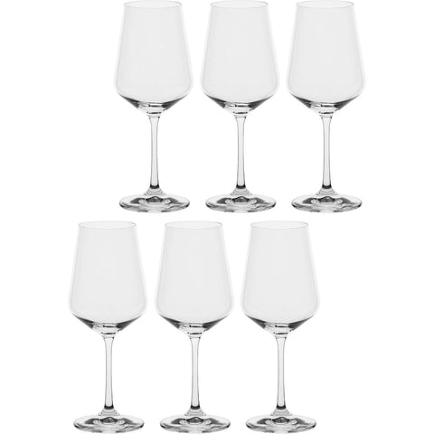 LA PORCELLANA BIANCA Set 6 Calici Vino rosso in vetro "Riserva" 400 ml