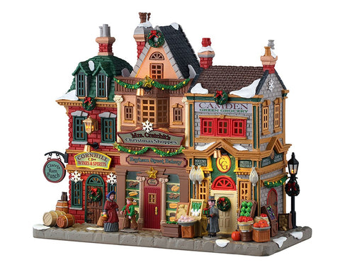 LEMAX Edificio illuminato "Mrs. Cratchit's Christmas Shoppes" H21.5x24.3x11.5 cm