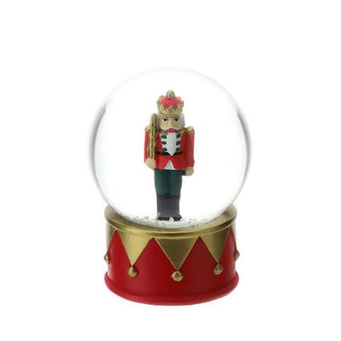 Boule à neige de Noël Hervit en résine avec soldat Casse-Noisette 4,5 x H 6 cm