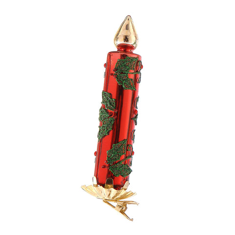 Bougie de Noël Vetur en verre avec clip H13 cm 2 variantes (1 unité)