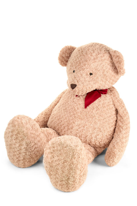 Nuvole di Stoffa Peluche di natale orso con fiocco rosso H100 cm