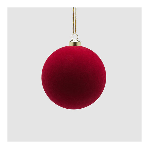 EDG Enzo De Gasperi Box 8 sfere di natale da appendere in velluto D8 cm 3 varianti (8 unità)