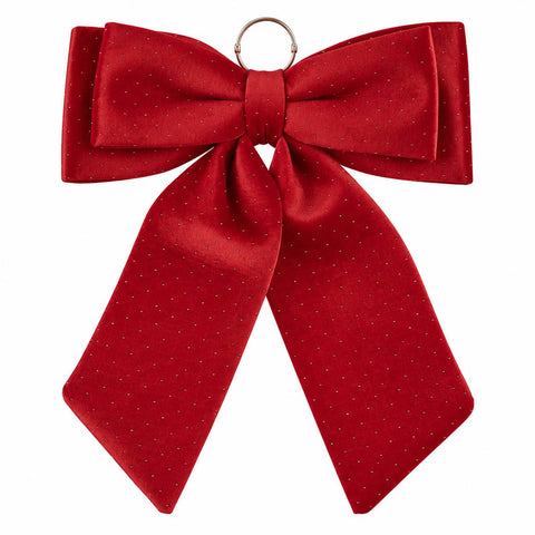 EDG Enzo De Gasperi Decoro Fiocco natalizio velluto con brillantini  50xH60 cm 2 varianti (1 unità)