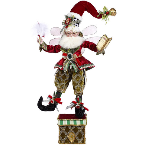 GOODWILL Mark Roberts Figurine Fée Père Noël avec liste, faite à la main H54 cm