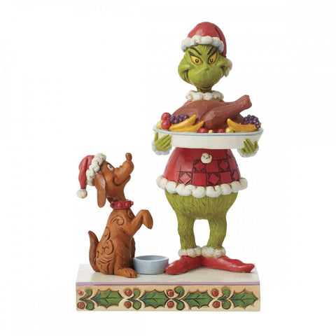 Enesco Figurine Grinch avec dîner "Jim Shore" 6,5x11,5xH18 cm