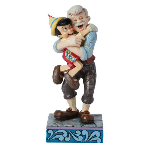 Enesco Disney Traditions Jim Shore Statuina Geppetto e Pinocchio in resina 7.5x6.5xH17.5 cm