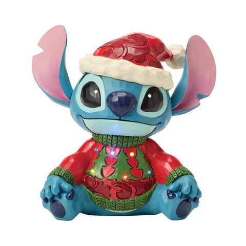 Enesco Disney Jim Shore Statuina di natale Stitch luci led 16x11xH17.5 cm