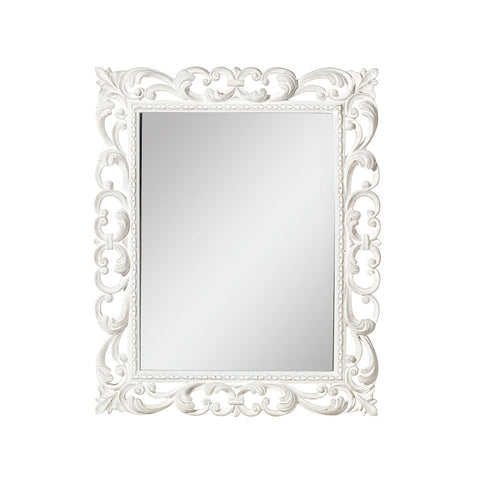 L'Arte di Nacchi Specchiera da parete in legno bianca 84x6xH105 cm