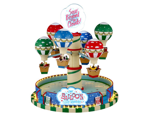 LEMAX Giostra in movimento Mongolfiere luci led "The Balloon Cloud Hoppers" H35.8x32x30 cm