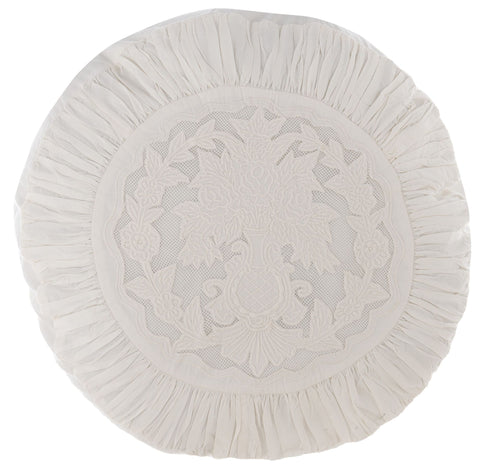ROUND EMBROIDERED CUSHION