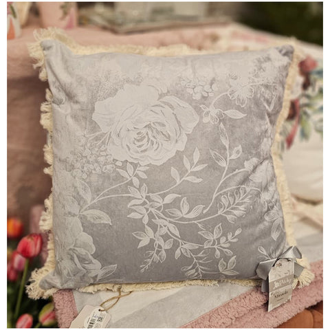 Coussin décoratif floral à volant « Micaela » L'Atelier 17 45x45 cm 3 variantes (1 unité)