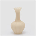 Edg Enzo de Gasperi Vaso Flow Sinuoso in vetro opaco avorio D17xH31 cm - Angelica Home Stabia