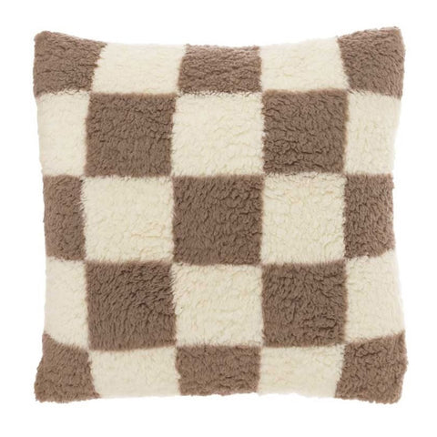 Coussin de Noël Unique Living Fur « Check » 53 x 53 cm, 2 variantes (1 unité)