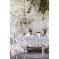 Blanc Mariclò Tovaglia rettangolare di pasqua in cotone con gala "Rococo" 180x260 cm - Angelica Home Stabia
