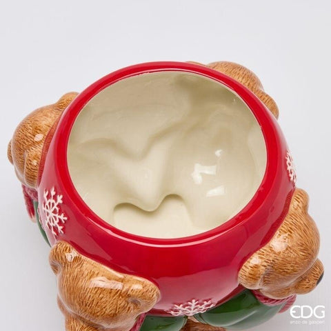 EDG Contenitore Palla di Natale in ceramica 23x17,5xH25 cm