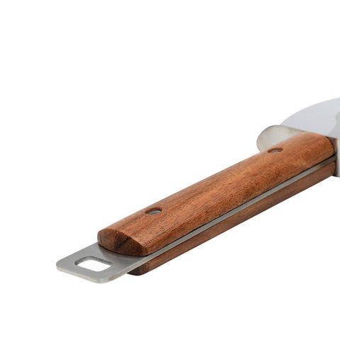 Estia Home Rotella Taglia Pizza in acciaio inox e legno "Allure" 22x7.7x1.8 cm