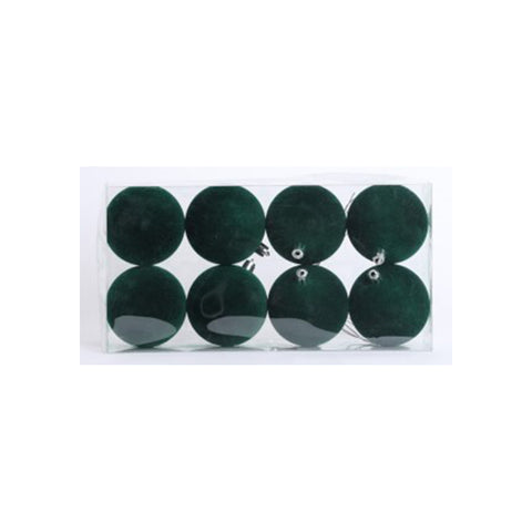 Lena's Flowers Pack de 8 boules de Noël effet velours, D7 cm, 3 variantes (1CF)
