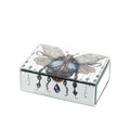 Hervit Cofanetto in legno/specchio Scarabeo blu "AnimalGem" 15x10x5 cm - Angelica Home Stabia