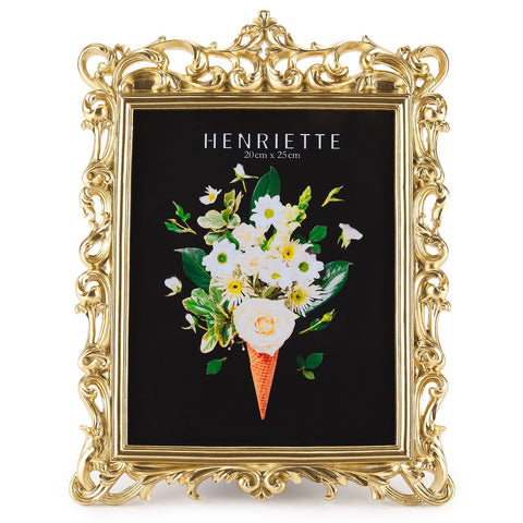 Cadre photo en résine or champagne Henriette Royal « Ostuni » 27x36 (20x25 cm)