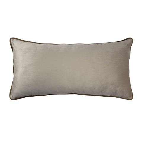 Blanc Mariclò Cuscino arredo effetto velluto tortora "Velluto soffice" 2 varianti(1 unità)