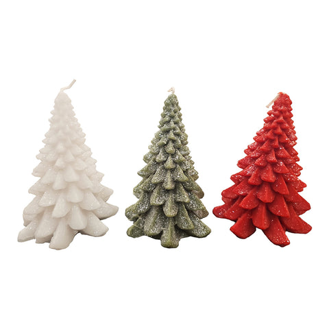Cereria Parma Christmas tree candle H15,5XD12cm 3 variants (1 pc)