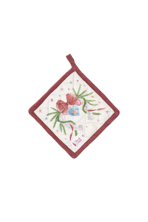 Cloth Clouds Christmas Pot Holder "Carousel" 18x18 cm 2 variants (1 unit)