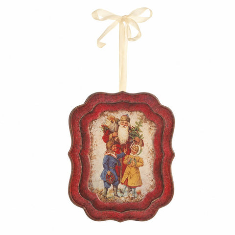 NUAGES DE TISSU Plaque avec image de Noël H20 cm 3 variantes (1 unité)