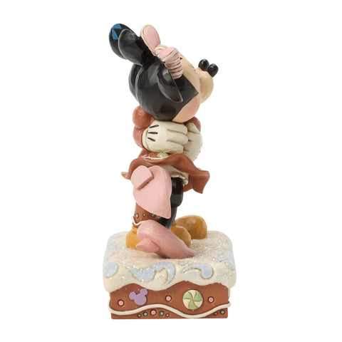Enesco Disney Statuina di natale Topolino e Minnie Pan di zenzero H15.5 cm