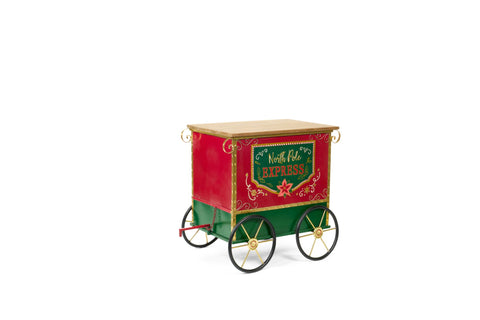 Nuvole di Stoffa Train décoration de Noël "VINTAGE TOYS" en métal 280x75x135 cm