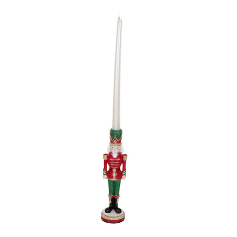GOODWILL Statuina portacandele Soldato Schiaccianoci di Natale 26 cm 2 varianti (1 unità)