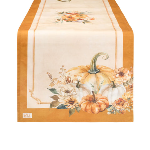 Nuvole di Stoffa Chemin de table "RACCONTI D'AUTUNNO" en coton 50x150 cm