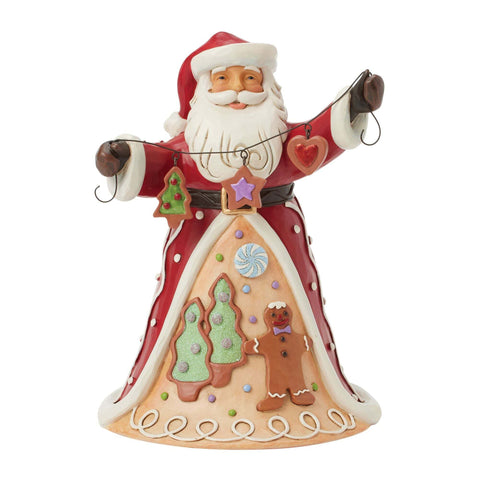 Figurine Enesco Père Noël avec biscuit, Jim Shore H 25,5 cm