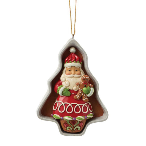 Enesco Babbo Natale in resina per Albero "Gingerbread Cookie" 8.5x2.5xH11.5 cm