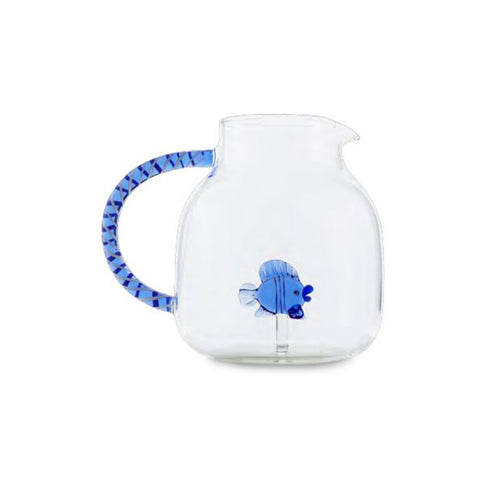 Henriette Brocca acqua in vetro con pesciolino "Treasure" D14xH16 cm - Angelica Home Stabia