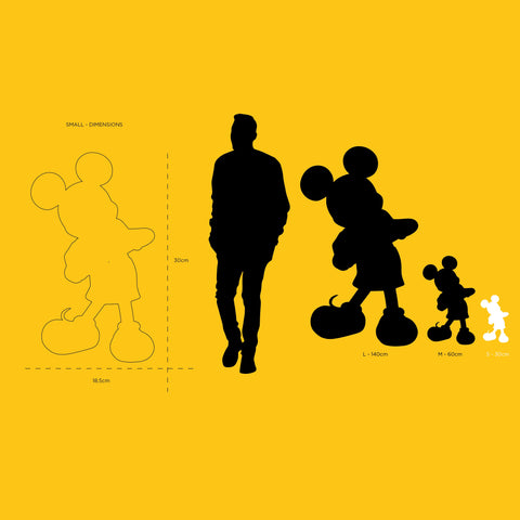 LEBLON DELIENNE Statuina Topolino con Amore piccolo bianco/argento 18.5xH30 cm