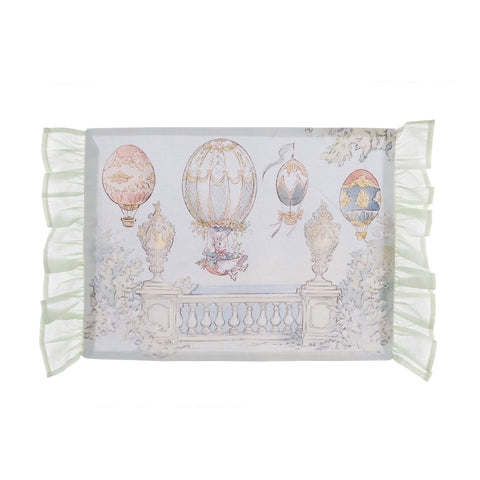 Blanc Mariclò Tovaglietta di pasqua cerate in cotone con gale "Rococo" 30x30 cm 2 varianti(1 unità) - Angelica Home Stabia