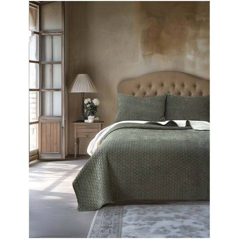 Blanc Mariclò Green Winter Double Duvet "Velvet Night" 260x260 cm